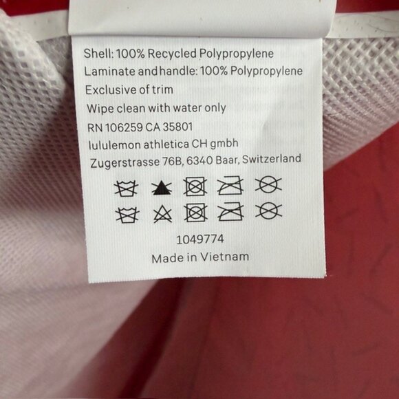 LULULEMON Extra Large Red Reusable Shopping Tote Bag XL - Picture 11 of 11